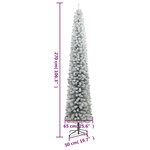 vidaXL Sapin de Noël mince avec support et flocon de neige 270 cm PVC