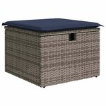 vidaXL Salon de jardin avec coussins 7 Pièces noir résine tressée acacia