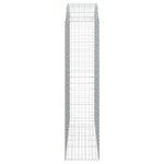 vidaXL Panier de gabions arqué 200x50x200/220 cm Fer galvanisé