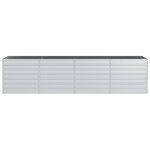 vidaXL Lit surélevé de jardin 320x80x77 cm Acier galvanisé Argenté