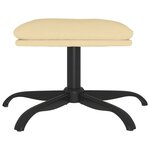 vidaXL Repose-pied Blanc crème 60x60x36 cm Velours