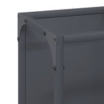 vidaXL Portant de bois chauffage anthracite 25x25x80 cm