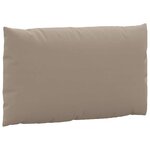 vidaXL Coussins de palette lot de 2 taupe tissu oxford