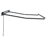 vidaXL Cadre de auvent manuel Réglable Anthracite 2 5 x 2 m Acier
