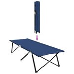 vidaXL Lits de soleil pliants avec sacs de transport 2 Pièces Bleu Tissu Oxford 600D