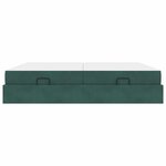 vidaXL Cadre de lit Vert foncé 200 x 200 cm Velours