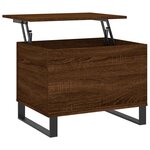 vidaXL Table basse Chêne marron 60x44 5x45 cm Bois d'ingénierie