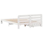 vidaXL Cadre de lit sans matelas blanc 120x190 cm bois de pin massif