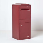 Boîte à colis incurvée 1 porte Large Bordeaux Acier galvanisé SMART PARCEL BOX™