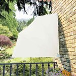 vidaXL Auvent latéral pliable de balcon Crème 140x140 cm