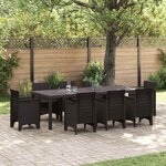 vidaXL Table de Jardin Marron 250 x 100 x 73 cm polyrotin