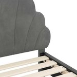 vidaXL Cadre de lit pour enfants avec tête de lit Gris foncé Velours