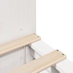 vidaXL Lit bibliothèque sans matelas blanc 140x190 cm bois massif