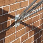 vidaXL Support de mât de drapeau Argent 10.5 x 7.5 cm Acier