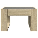 vidaXL Table basse avec LED infini chêne sonoma 50x53x30 cm