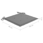 vidaXL Ensemble à manger d'extérieur pliable avec coussin 3 Pièces Teck