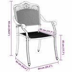 vidaXL Chaise de jardin 2 Pièces Vert 55 x 56 5 x 91cm Aluminium