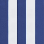 vidaXL Coussins de chaise à dossier haut lot de 2 rayures bleu/blanc