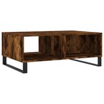 vidaXL Table basse chêne fumé 90x60x35 cm bois d'ingénierie