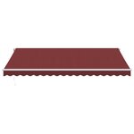 vidaXL Auvent manuel rétractable bordeaux 450x350 cm