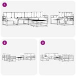 vidaXL Ensemble de canapés d'extérieur 6 Pièces Blanc et anthracite