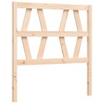vidaXL Cadre de lit avec tête de lit petit simple bois massif