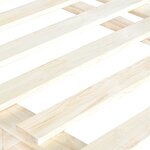vidaXL Cadre de lit sans matelas avec tête de lit bois massif