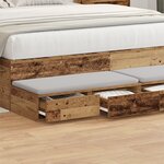 Tiroirs de lit vidaXL en bois vintage 160x36 5x16 5 cm en bois reconstitué