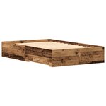 vidaXL Cadre de lit avec tiroirs avec tiroir Bois ancien 120 x 200 cm