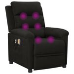 vidaXL Fauteuil électrique de massage Noir Tissu