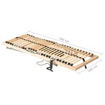 vidaXL Sommier à lattes électrique avec 28 lattes 7 zones 100x200 cm