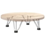 vidaXL Pieds en épingle à cheveux pour table basse 4 pièces Blanc 10 cm Acier massif