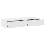 vidaXL Tiroirs de lit Blanc 75 x 36.5 x 16.5 cm Bois d'ingénierie