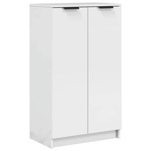 vidaXL Meuble chaussures Blanc brillant 59x35x100 5 cm Bois d'ingénierie