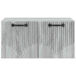 vidaXL Meuble TV mural Sonoma gris 59 5 x 41 x 30 cm Bois d'ingénierie