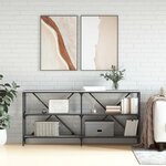 vidaXL Table console sonoma gris 160x30x75 cm bois d'ingénierie et fer