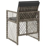 vidaXL Chaises de jardin avec coussins lot de 4 gris résine tressée