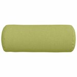 vidaXL Coussins d'accent 2 Pièces Vert clair Ø 15 x 40 cm tissu