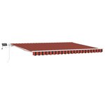 vidaXL Auvent Rétractable avec orange et marron 450 ×300 cm tissu