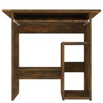 Bureau table poste de travail meuble d'ordinateur informatique étude chêne fumé 80 x 45 x 74 cm bois d'ingénierie brun 02_0023590