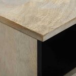 vidaXL Cabinet de chevet 2 Pièces Blanc et noir 40 x 33 x 46 cm