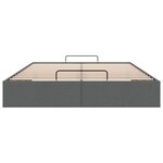 vidaXL Cadre de lit ottoman sans matelas gris foncé 140x190 cm tissu
