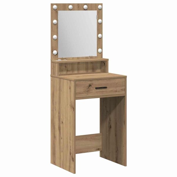 vidaXL Table de Toilette avec tiroir Chêne artisanal 50 x 41 x 135 cm