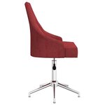 vidaXL Chaises pivotantes à manger lot de 4 Rouge bordeaux Tissu