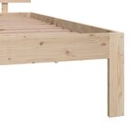 vidaXL Cadre de lit bois massif 90x190 cm simple