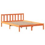 vidaXL Cadre de lit sans matelas cire marron 150x200cm bois pin massif