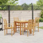 vidaXL Chaise de salle à manger 4 Pièces Marron 62 x 55 x 94 cm
