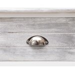 vidaXL Buffet Antique Gris 115x30x76 cm Bois