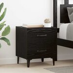 vidaXL Armoire de lit avec tiroir 2 Pièces Chêne noir 40 x 35 x 47.5 cm