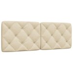vidaXL Coussin de tête de lit crème 120 cm tissu